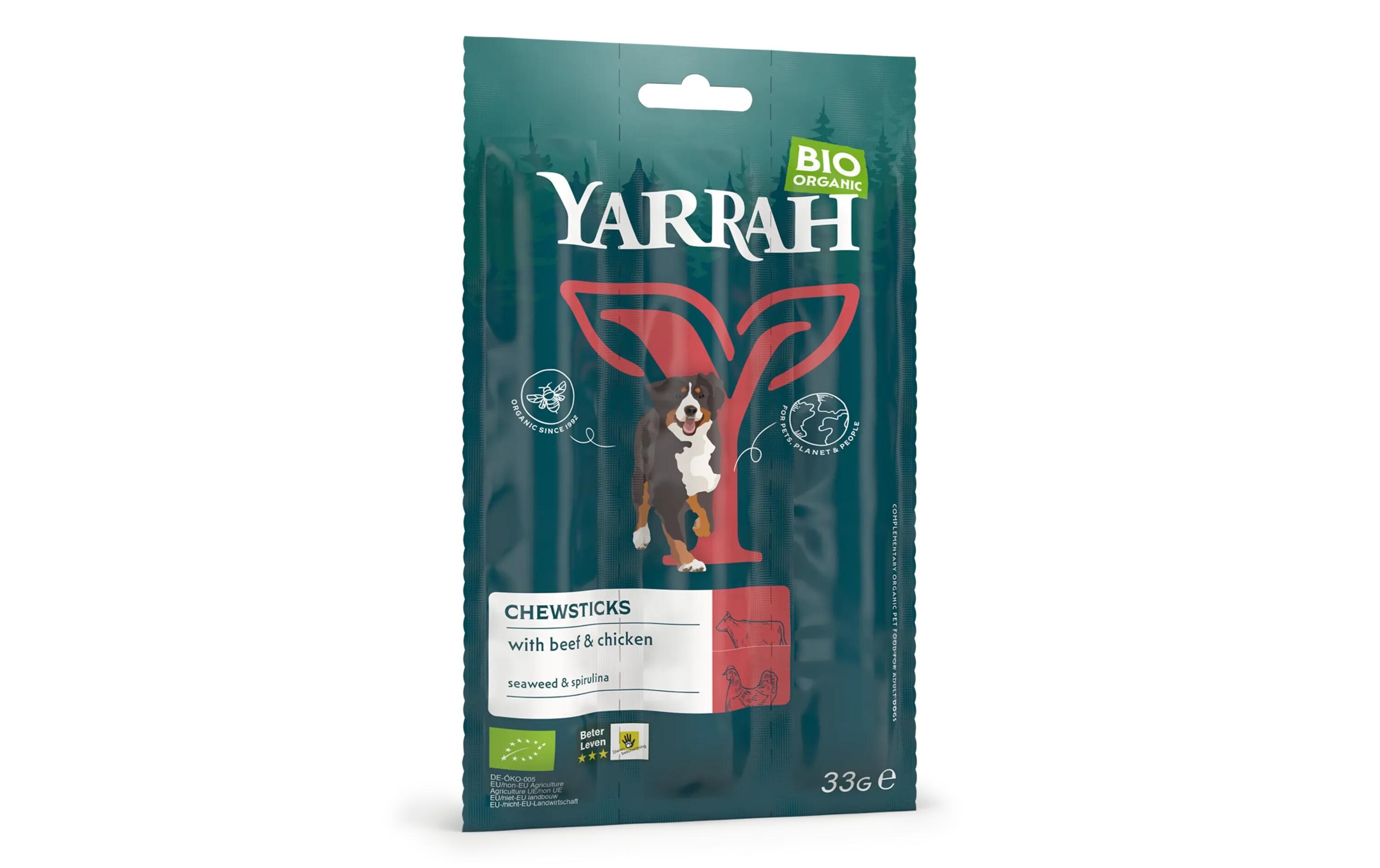 Kauartikel Bio Chewsticks Rind & Huhn 33 gBio Snack für Hunde