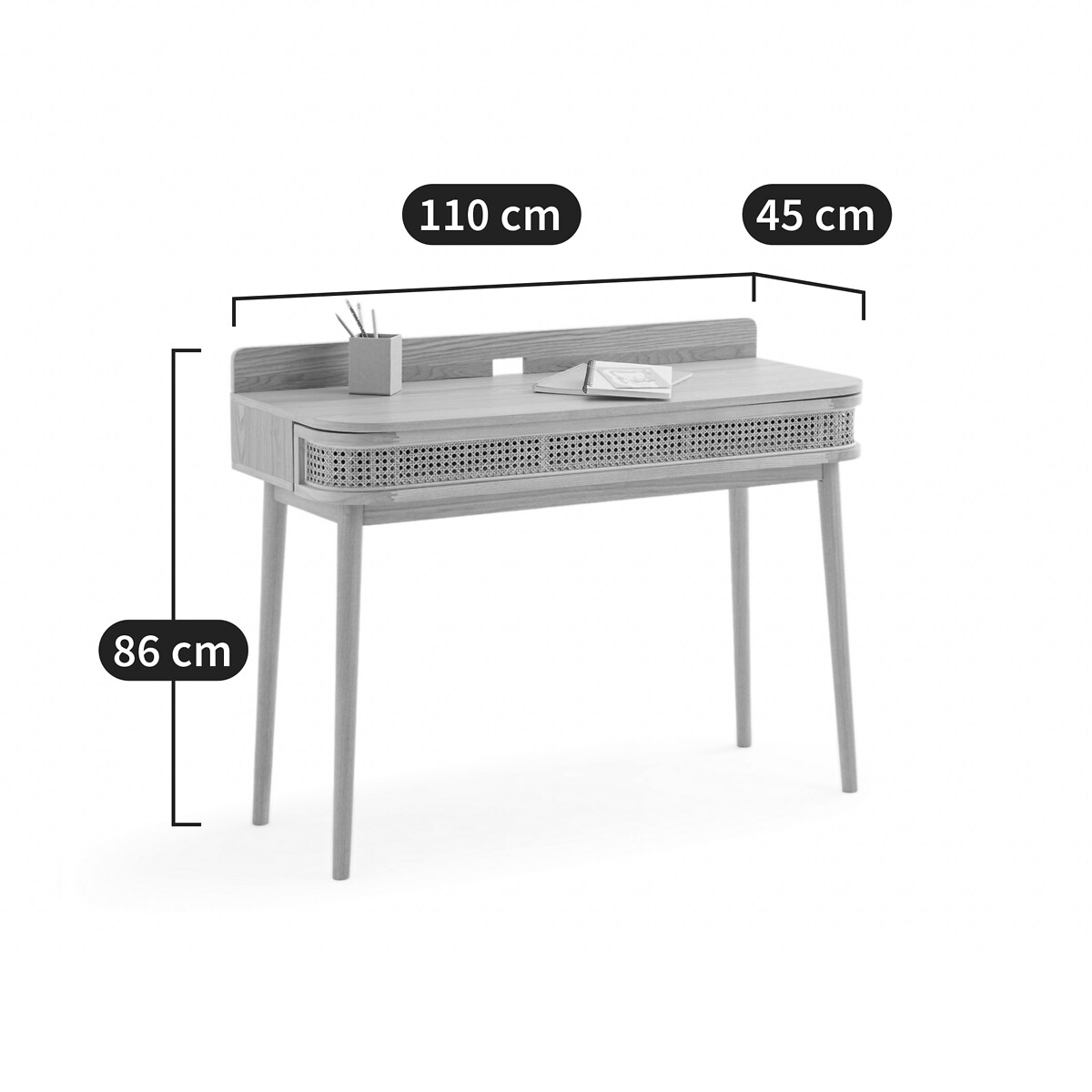LA REDOUTE INTERIORS<br>Mesa, 1 peça, vime riet, Laora