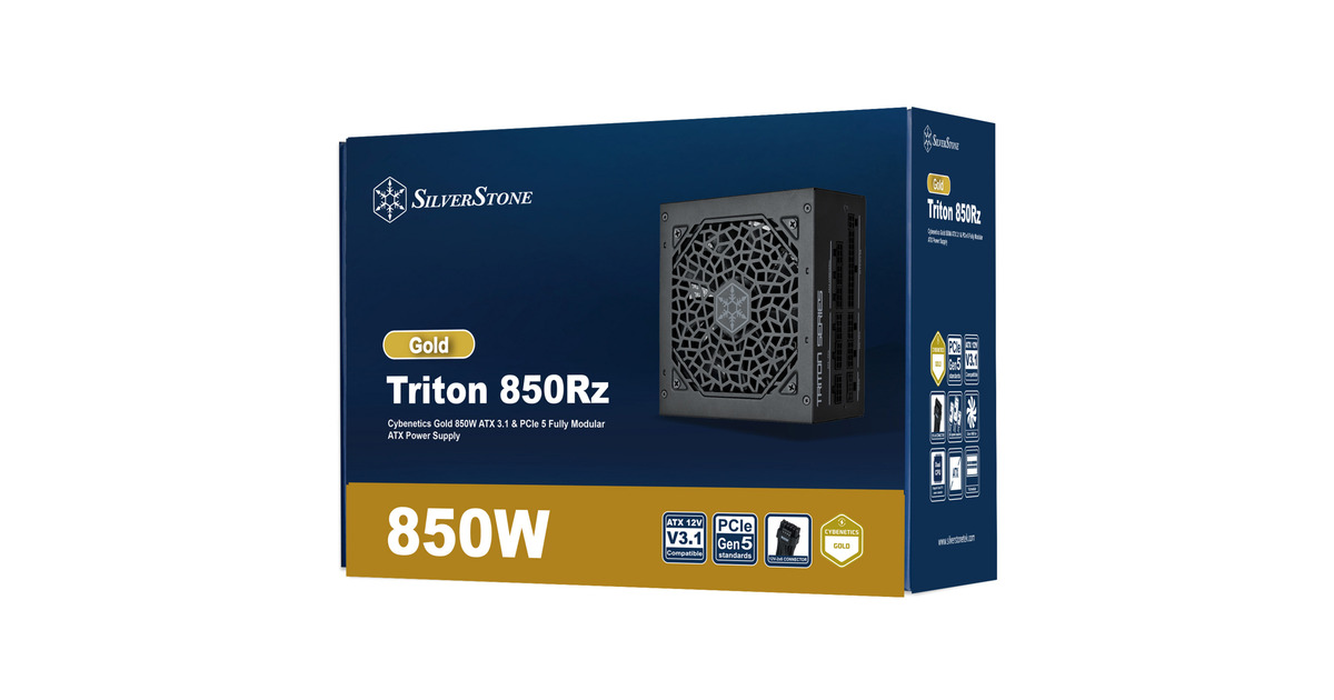 SilverStoneTriton 850Rz modulaire 850 watt voeding   (Zwart, 1x 12V-2x6, 3x PCIe)