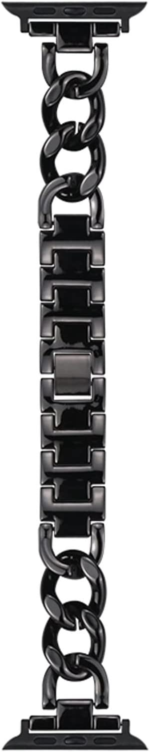 Apple Watch (49/46/45/44 mm) Edelstahl Armband mit Clip Verschluss - Schwarz