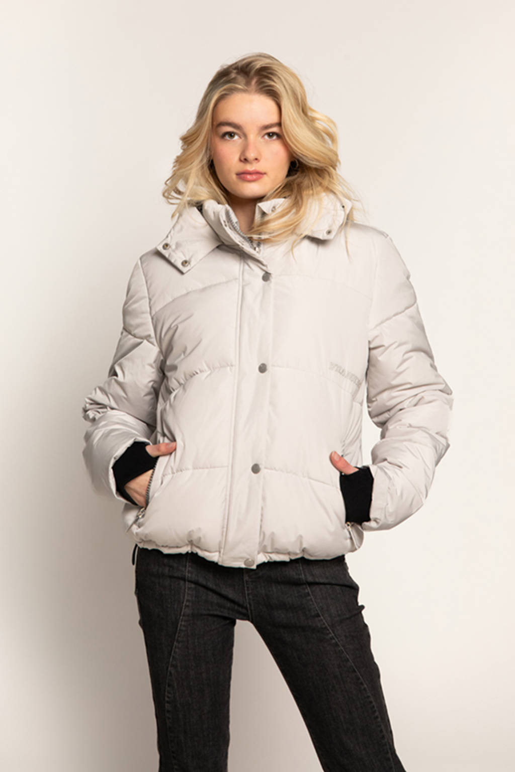 Frankie&Liberty gewatteerde winterjas wit