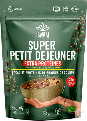 Iswari Super Petit Déjeuner Extra Protéines Sachet 360g