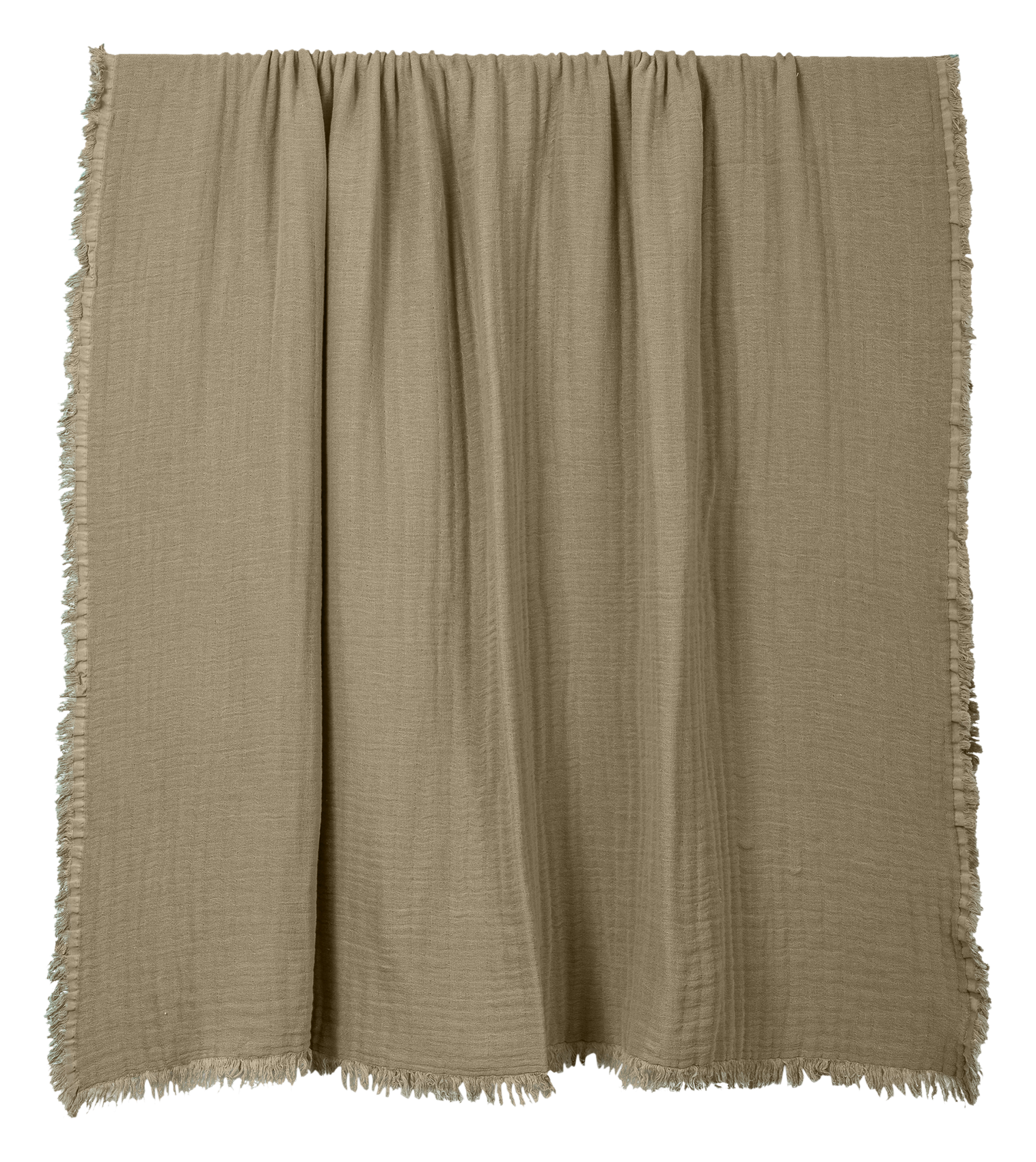 VANLY PLA - Plaid 130x190 cm en voile de coton| Beige