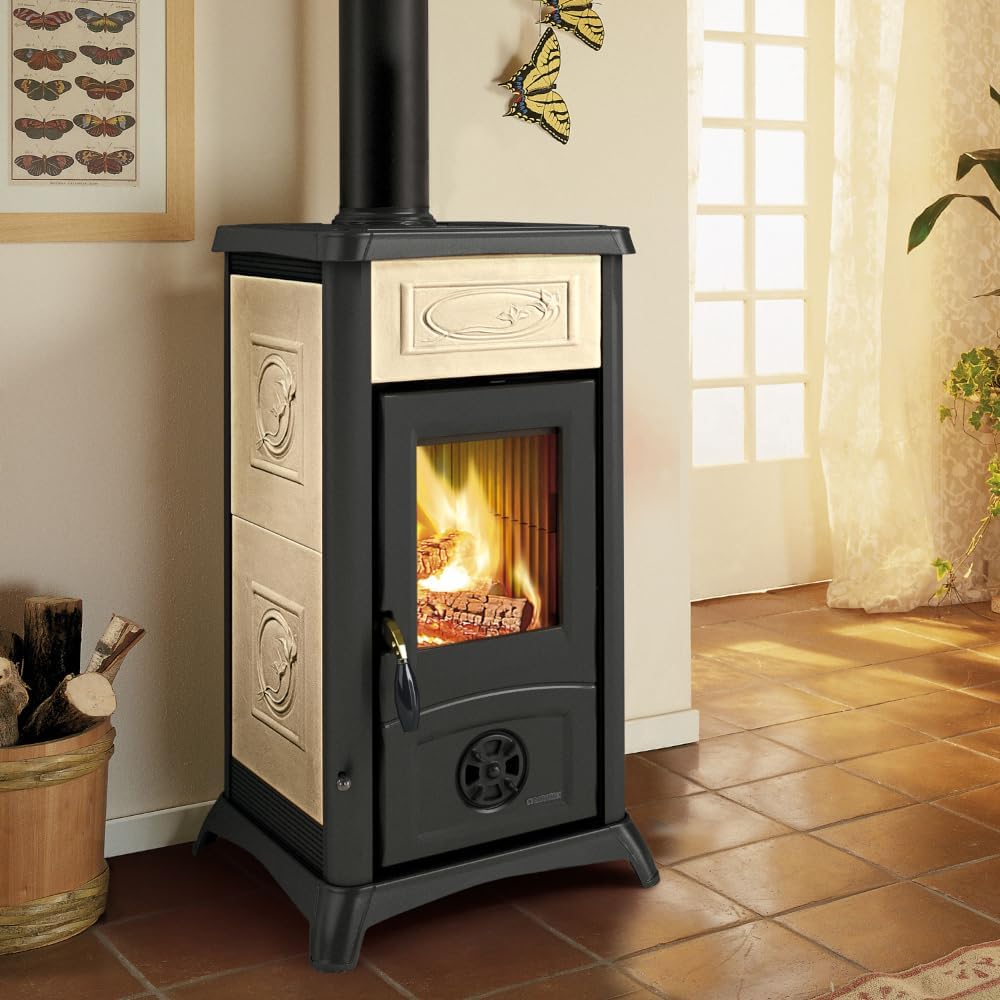 La Nordica Holzofen | GEMMA LEAN CERAMICA | 6,5 kW | Creme