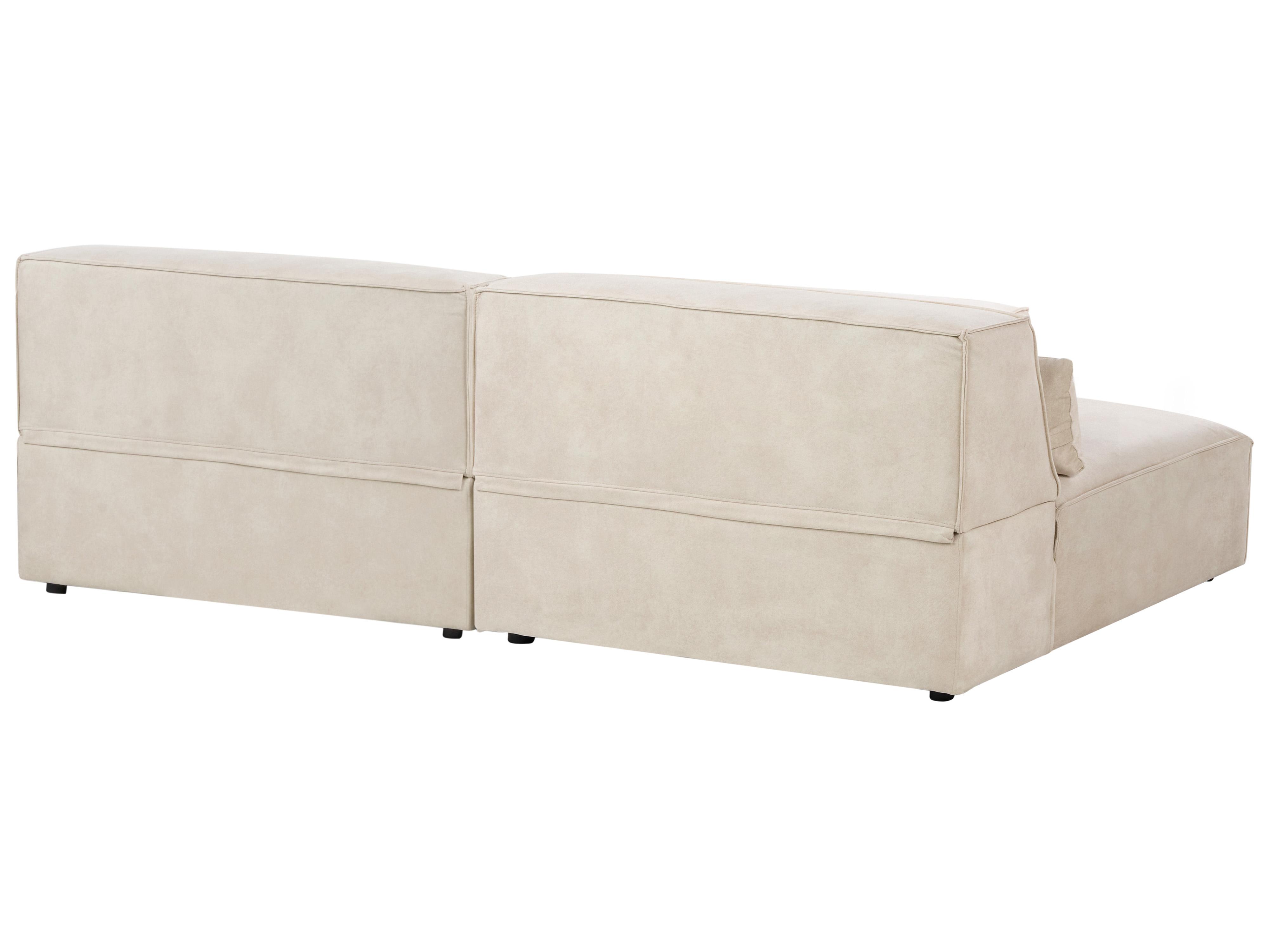 Modulaire bank 2-zits HELLNAR Fluweel Lichtbeige