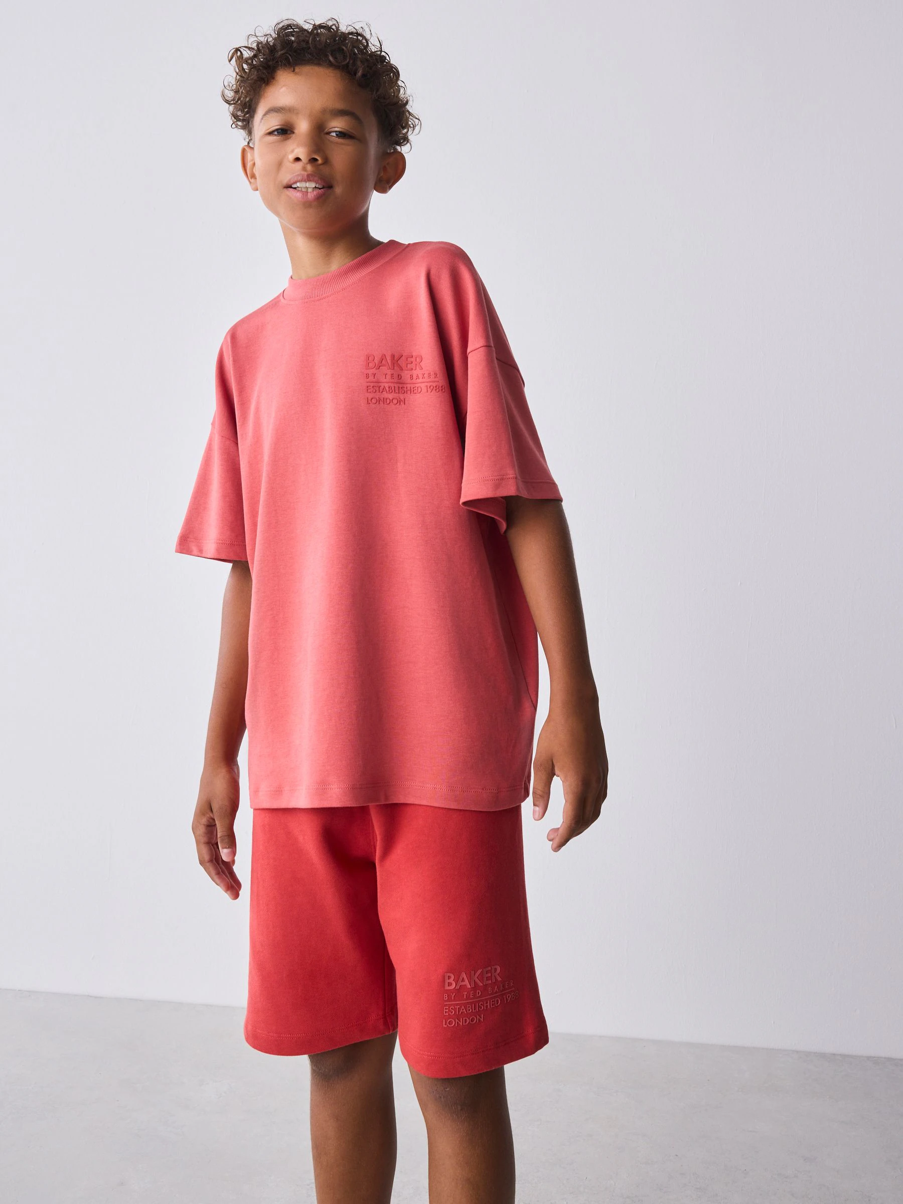 Baker by Ted Baker Oversized Tonal Graphic T-Shirt and Shorts Set