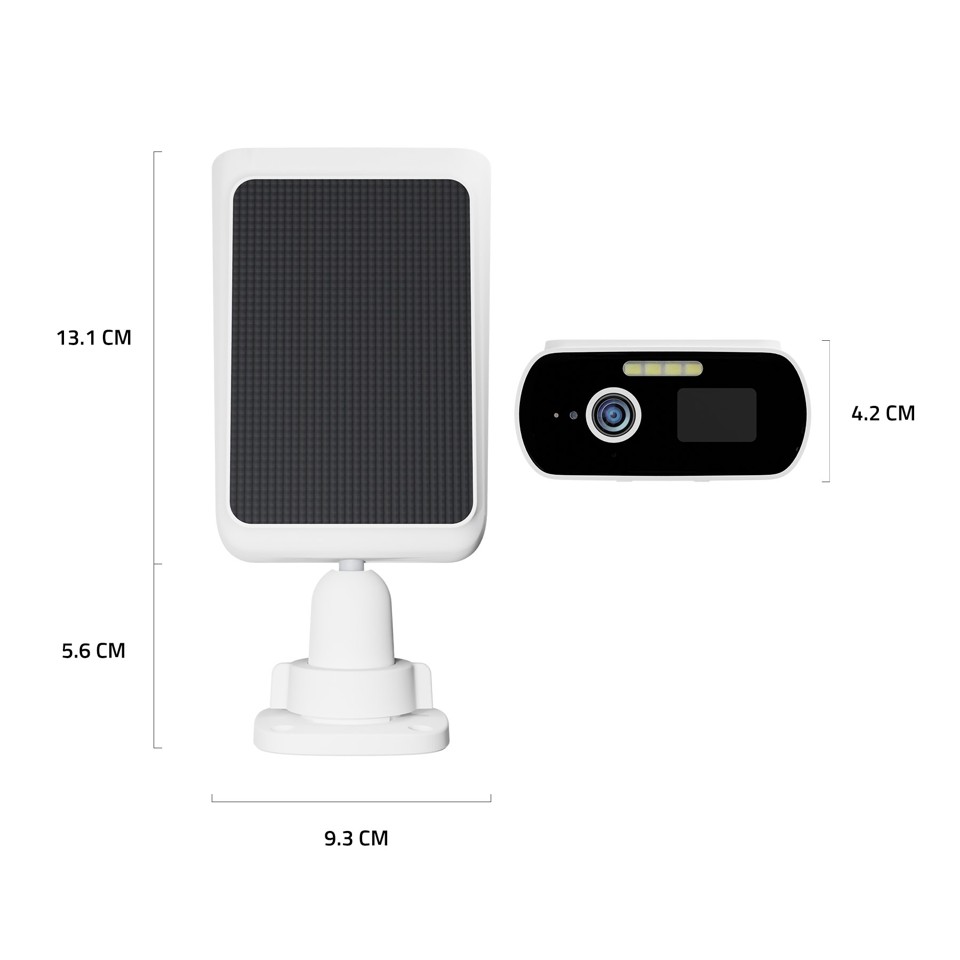 Hombli - Smart Solar Cam 2K, Hvid