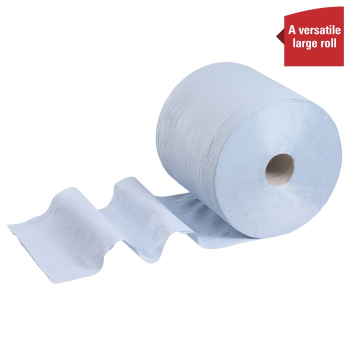 WypAll 7300 L20 papieren poetsdoek op rol 2-laags blauw Airflex (7300)