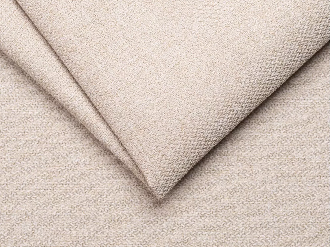 Canapé 3 places convertible express en tissu beige - Couchage 140 cm - Matelas 14 cm DONETO