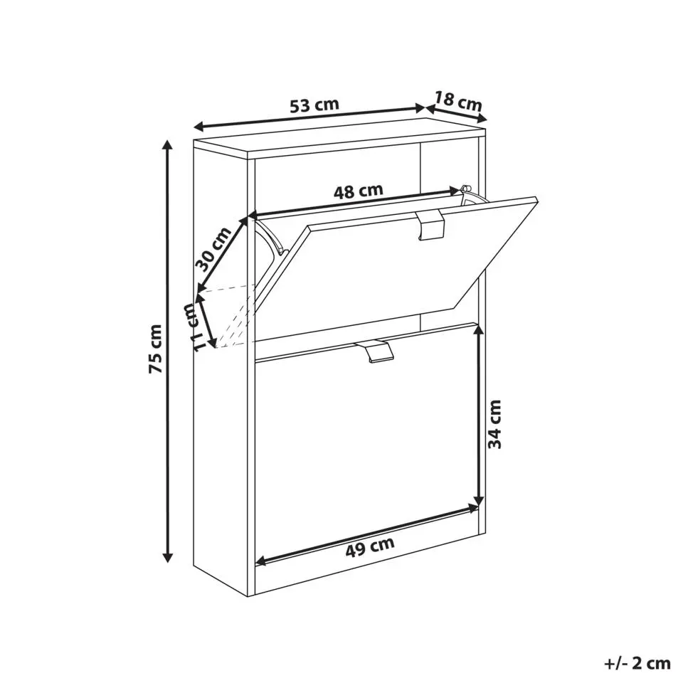 HOBART - Schoenenkast - Wit - MDF