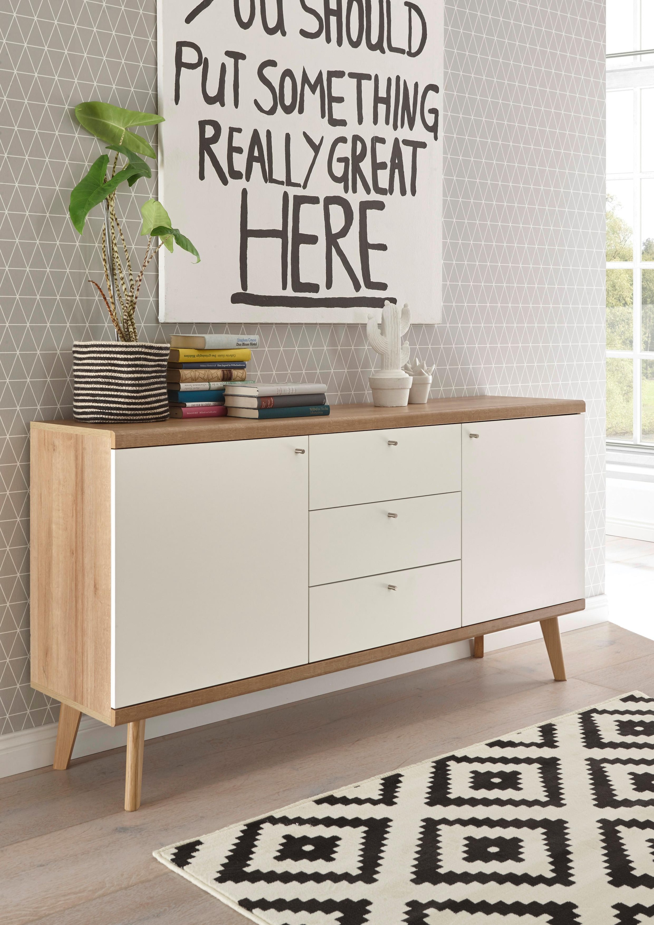 Home affaire Sideboard »Merle« im skandinavischen Design, Breite 160 cm
