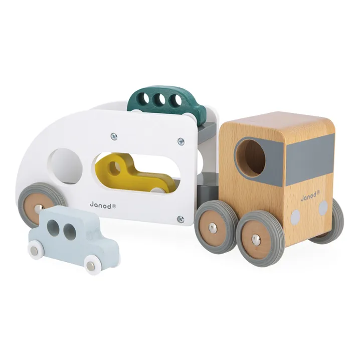 Janod Camion Porte-autos et ses 3 véhicules