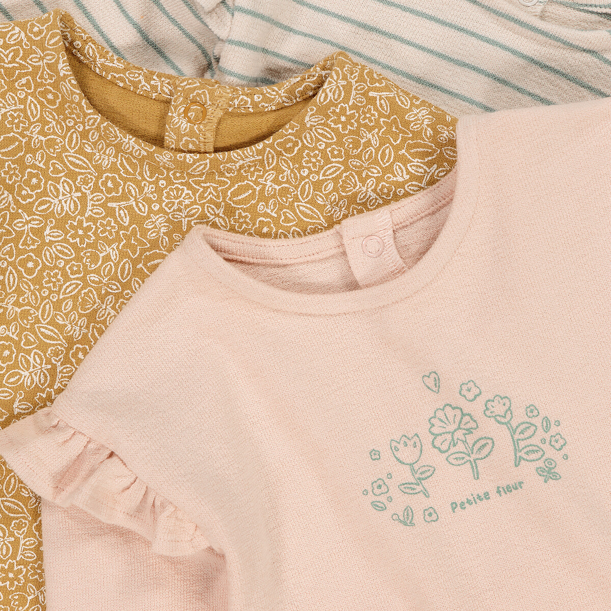 COLEÇÃO LA REDOUTE<br>Conjunto de 3 camisetas em algodão fantasia