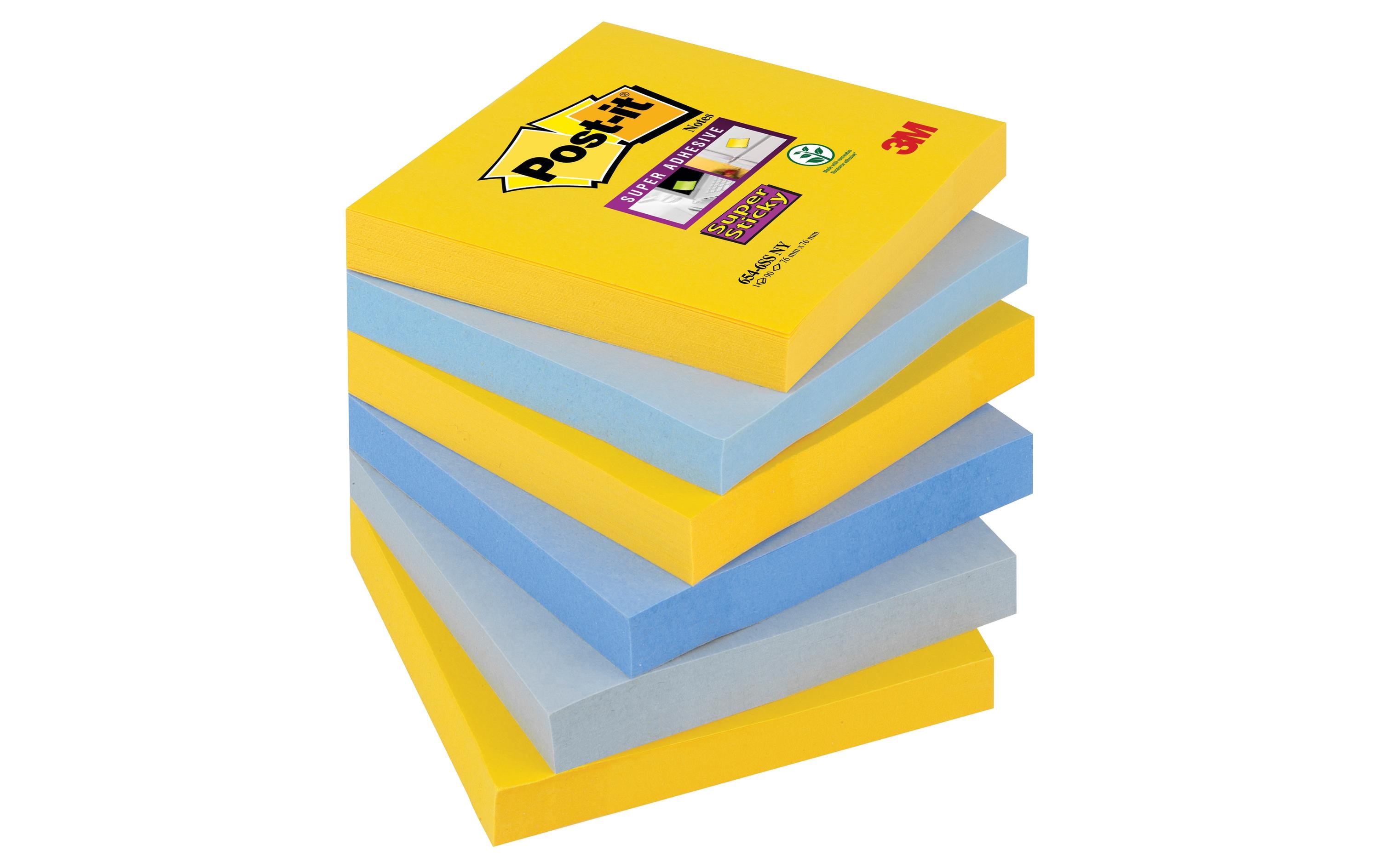Notizzettel Post-it New York 6 Blöcke, 4-farbig, 76 x 76 mmHaftnotizen