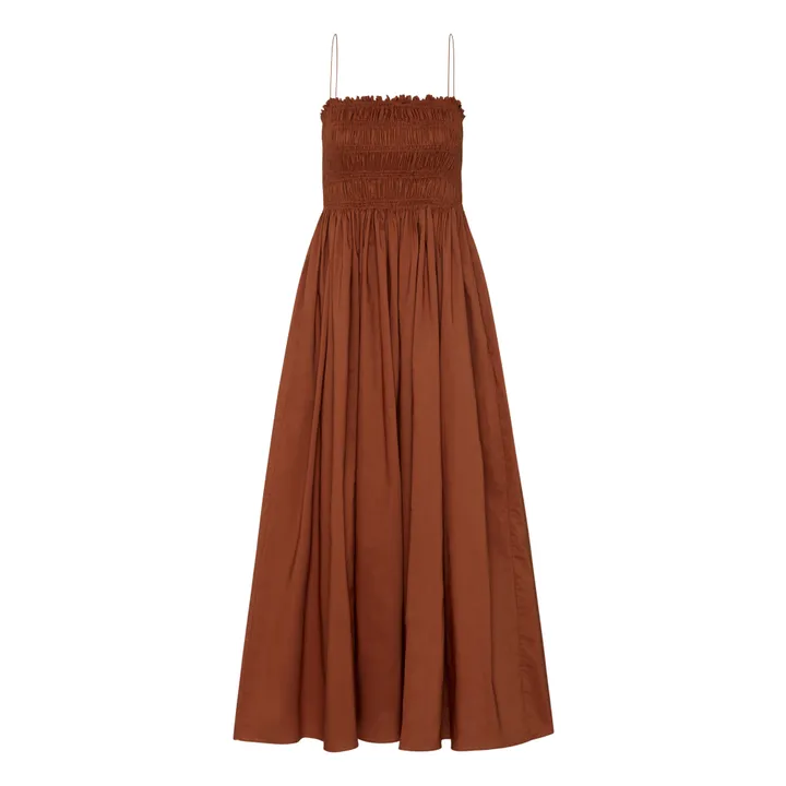 Matteau Robe Shirred Bodice | Terracotta