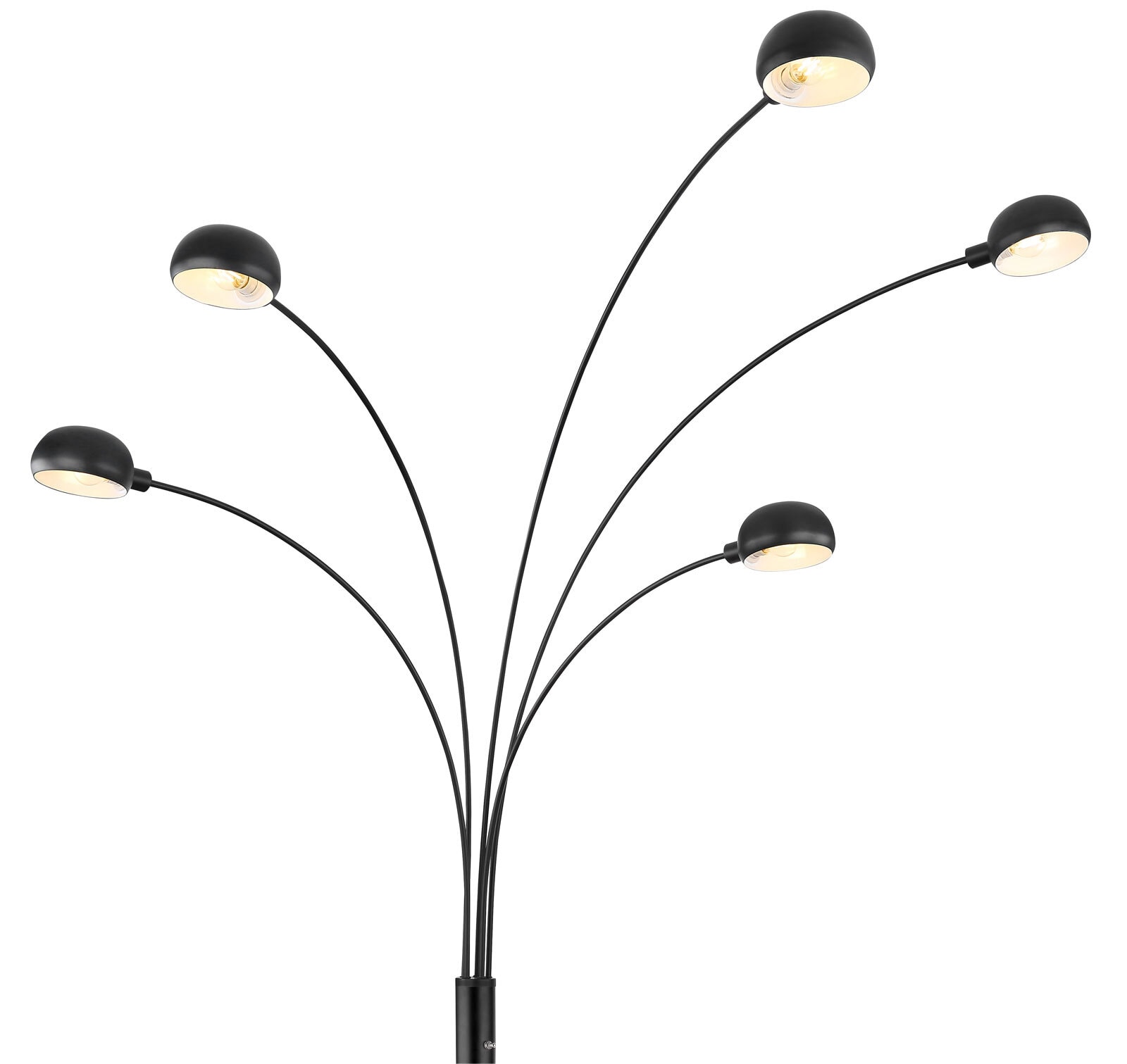 SEYMOUR Stehlampe schwarz 58228NB, B/H/T: 130 x 200 x 120 cm, Metall, Stein