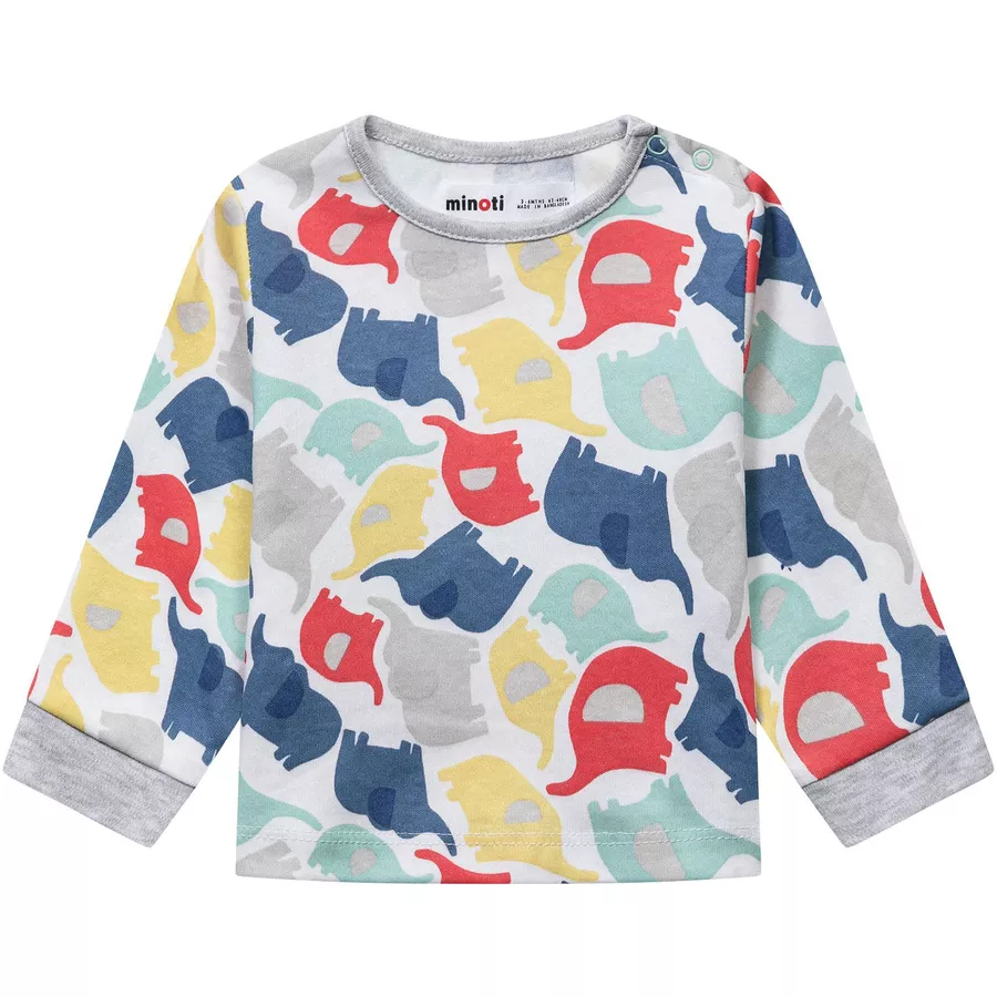 MINOTI 2er-Pack Longsleeves WeißGrau