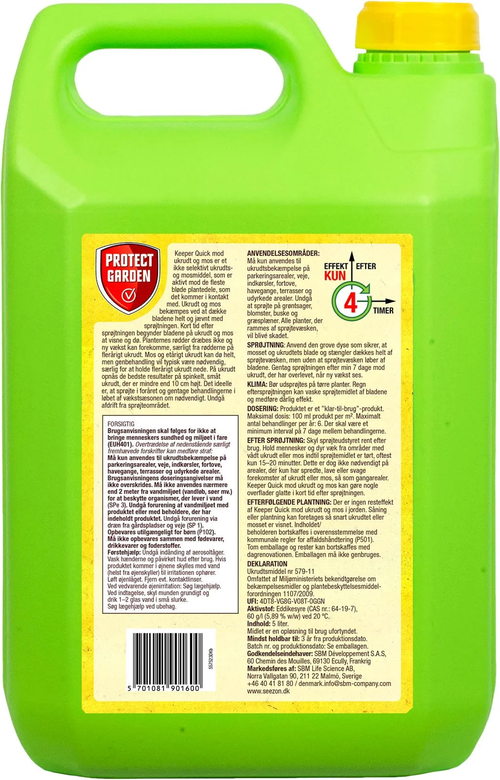 Keeper Quick mod ukrudt og mos - 5l