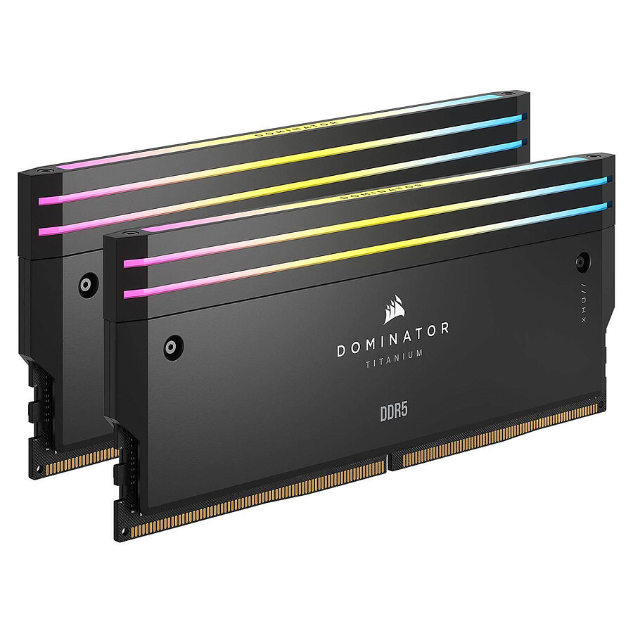 Corsair Dominator Titanium RGB Black - 2 x 24 Go (48 Go) - DDR5 7200 MHz - CL36