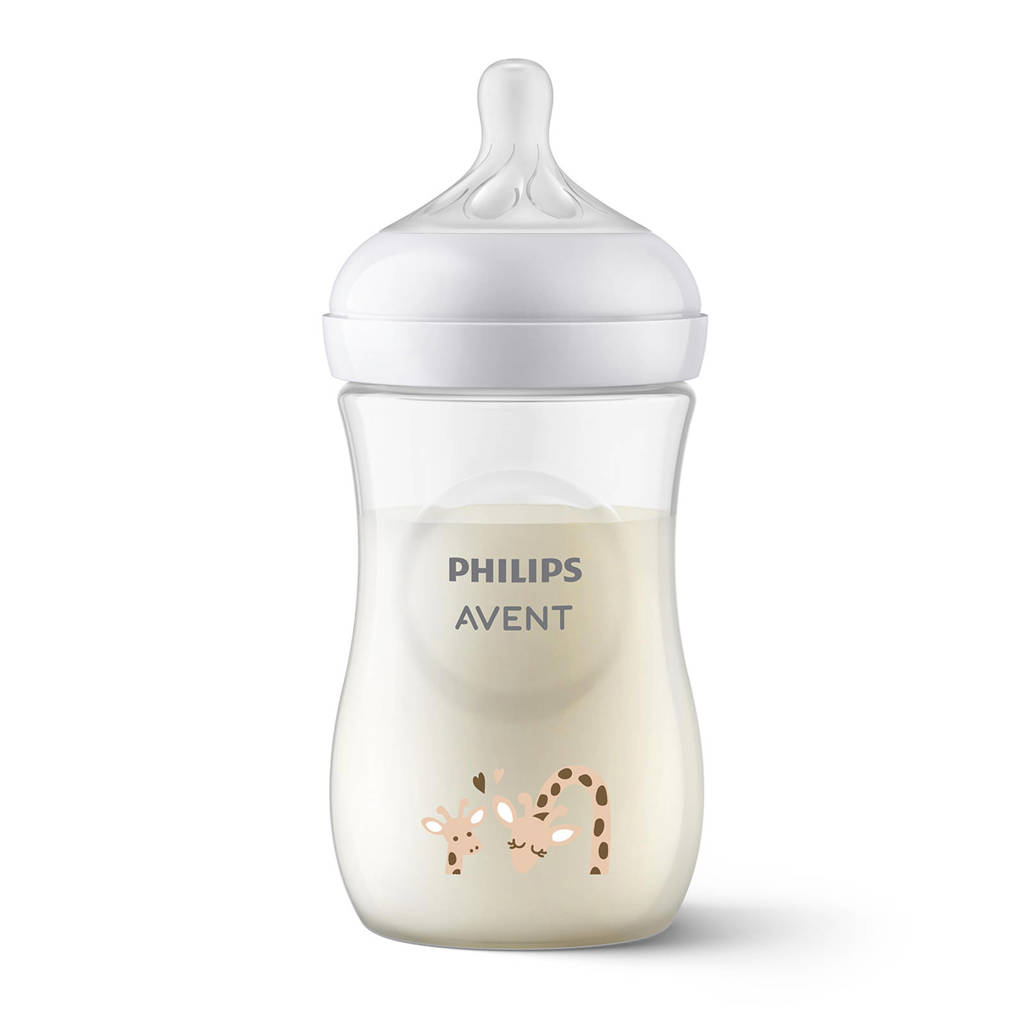 Voorkeur voor oude speenNatural Response Babyfles Giraffe 260 ml 1M+ Snelheid 3-speen SCY903/66