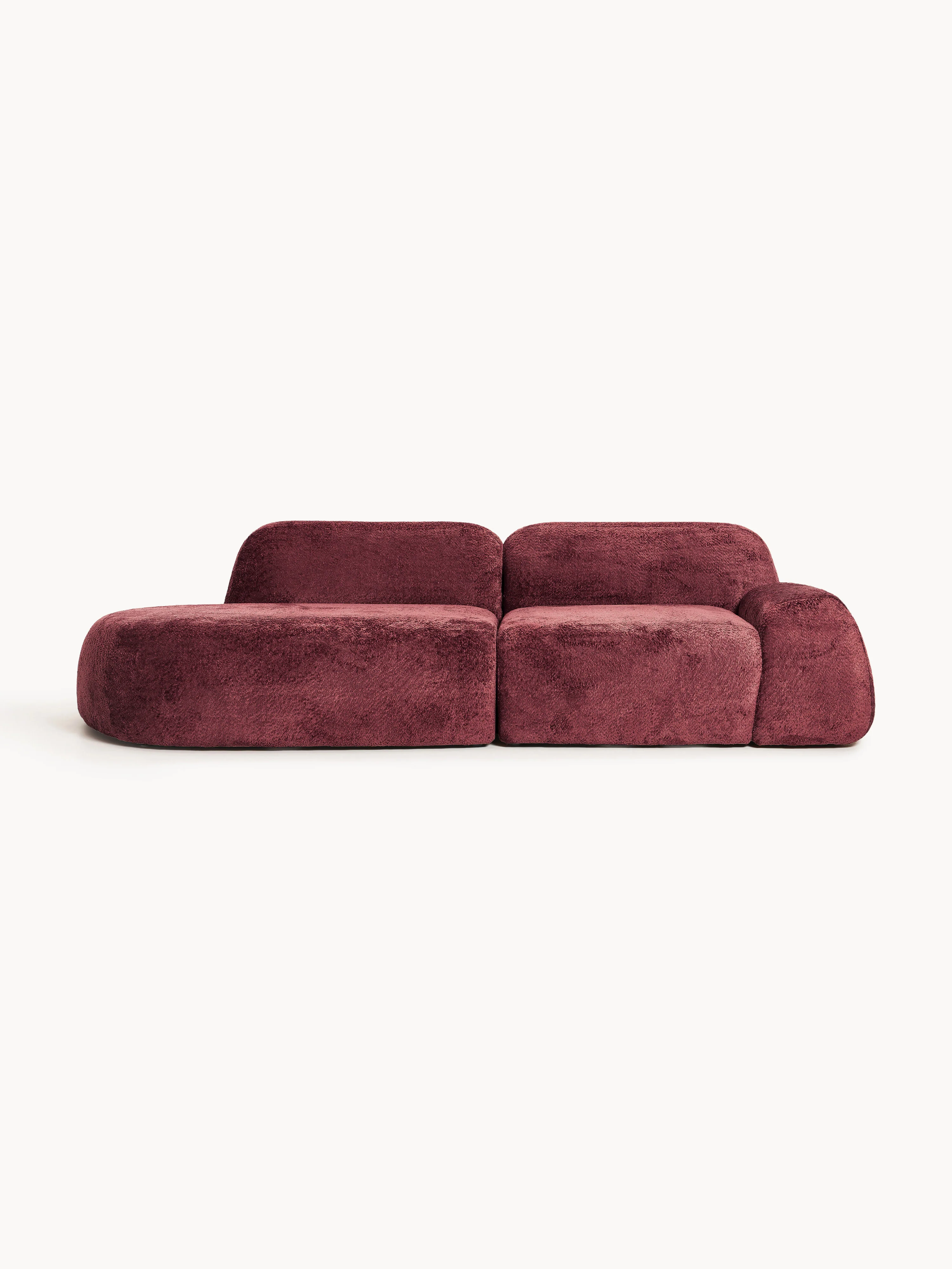 Modulaire teddy bouclé bank Wolke (3-zits)