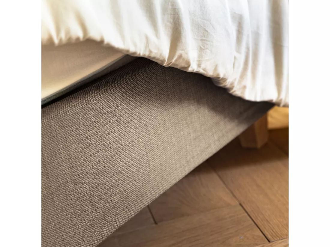 Cache-sommier Beige LEAVE - Someo 90x200 cm