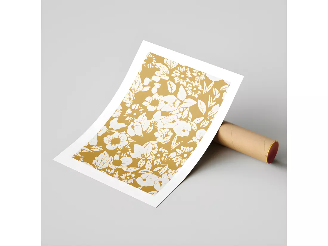 Affiche papier imprimé floral sans cadre
