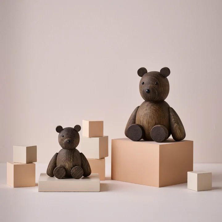 Lucie Kaas - Teddy Holzfigur, H 13,5 cm / Eiche