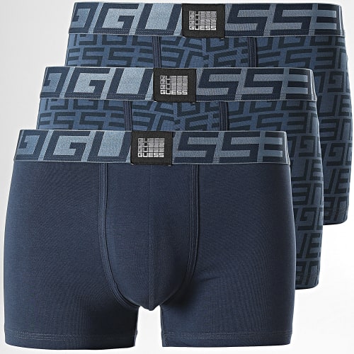 Lot De 3 Boxers U3BG01 Bleu Marine