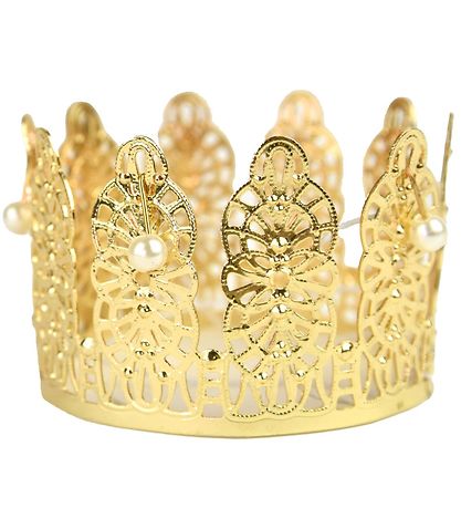 Den Goda Fen Kostüm - Prinzessinnenkrone m. Perlen - Gold