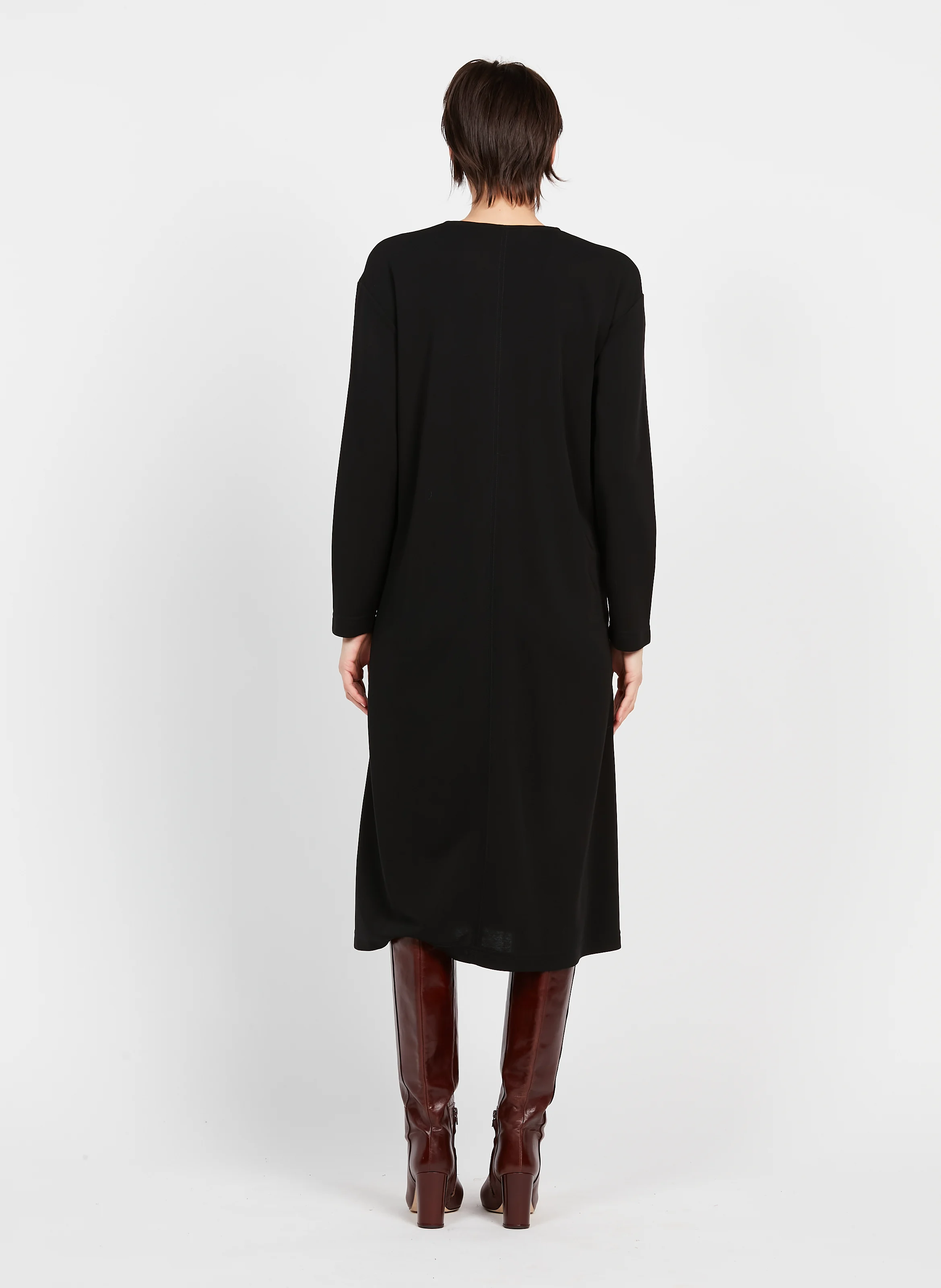 ASSUNTA - Robe col v ample | Noir