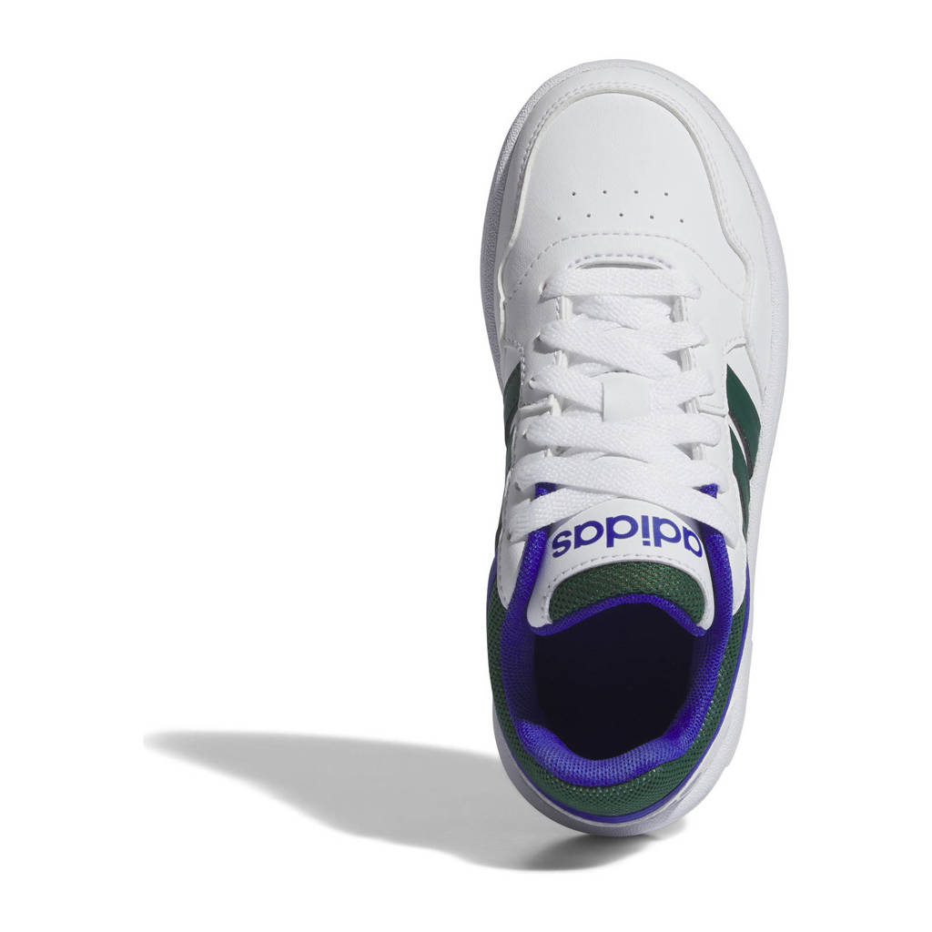adidas Hoops 3.0 sneakers wit/groen/kobaltblauw