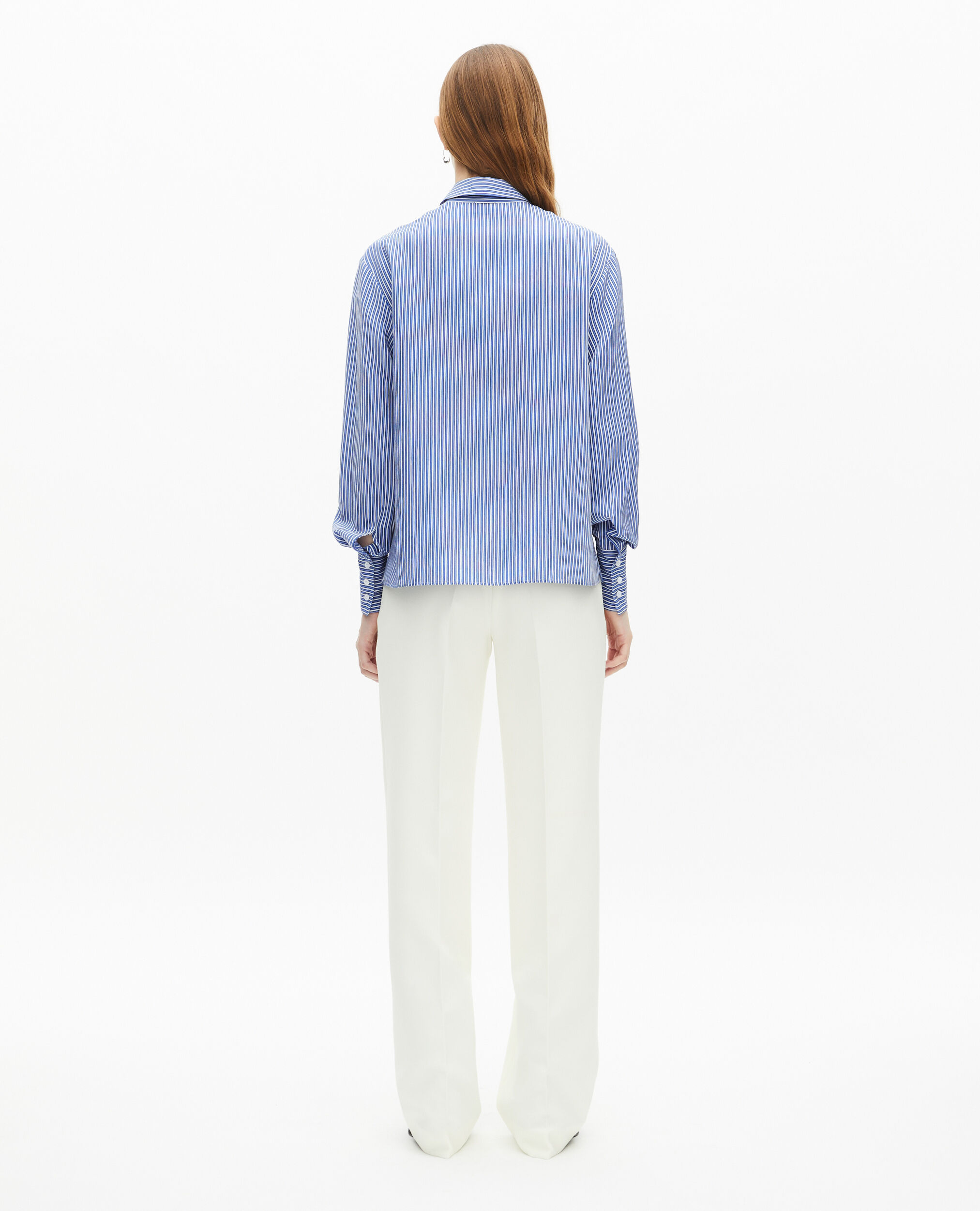 Chemise à rayures bleue