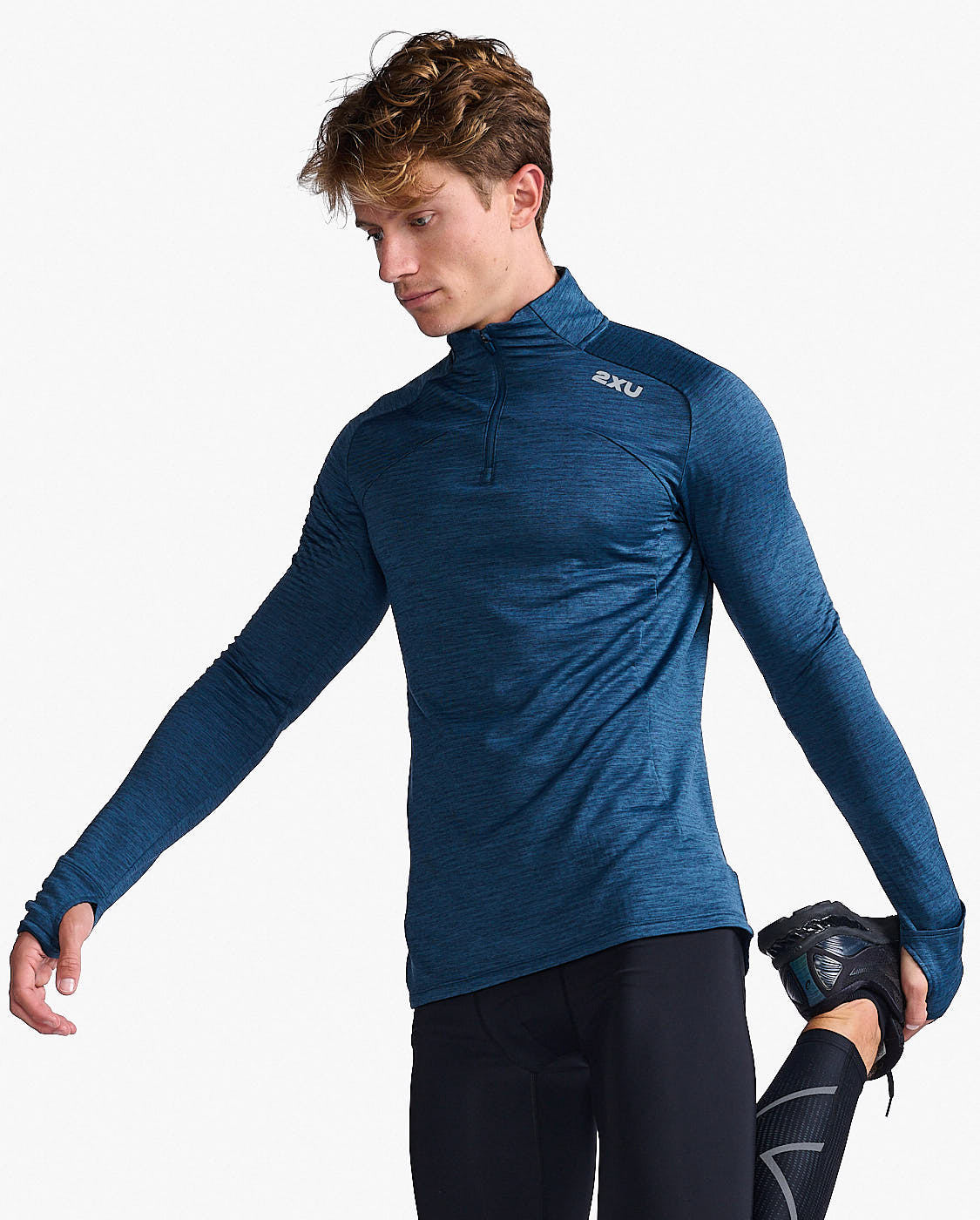 2XU Ignition 1\4 Zip Moonlight Silver Reflective