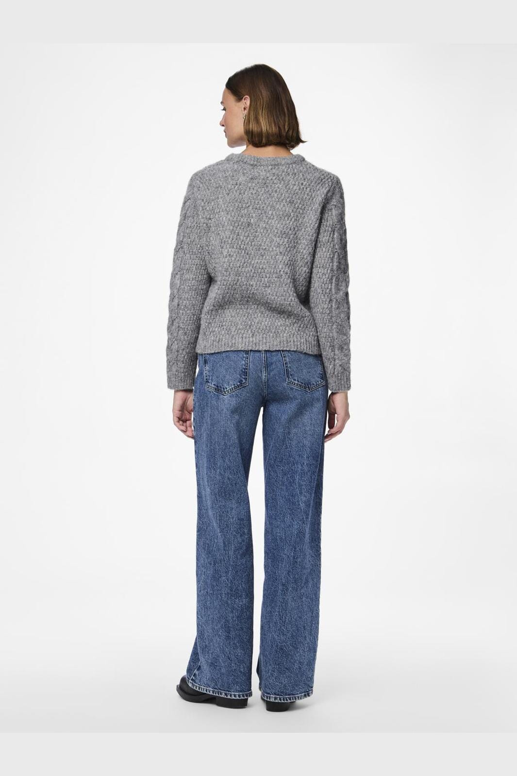 Pieces Pcnina Ls O-Neck Knit 4533587 medium grey melange