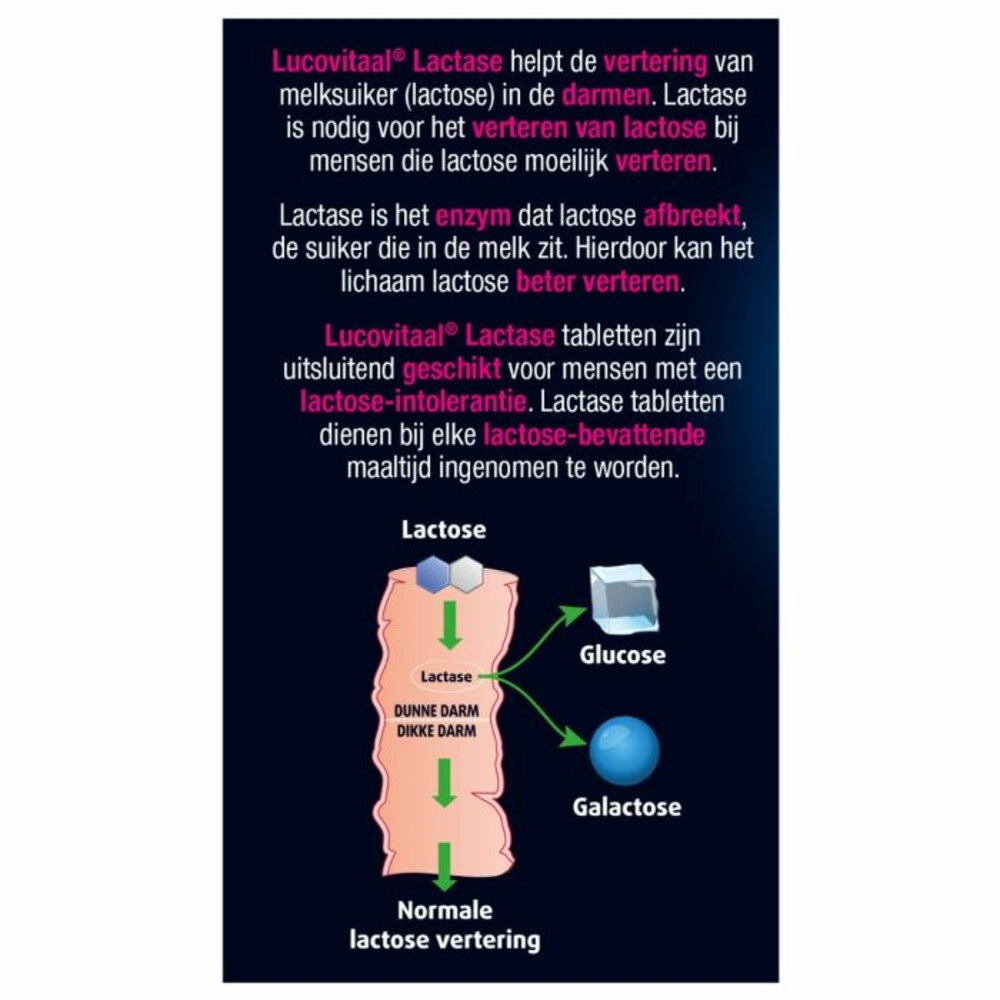 Lucovitaal Lactase 7000 FCC 60 tabletten