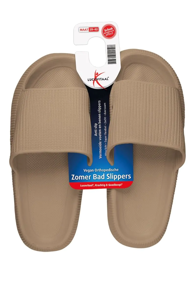 Orthopedische Zomer Badslippers (Taupe)
