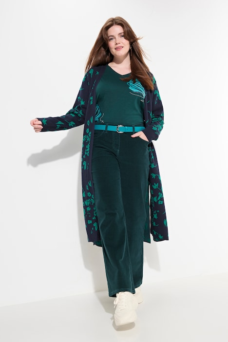 Cordhose Mary, weites Bein, Elastikbund, Biobaumolle