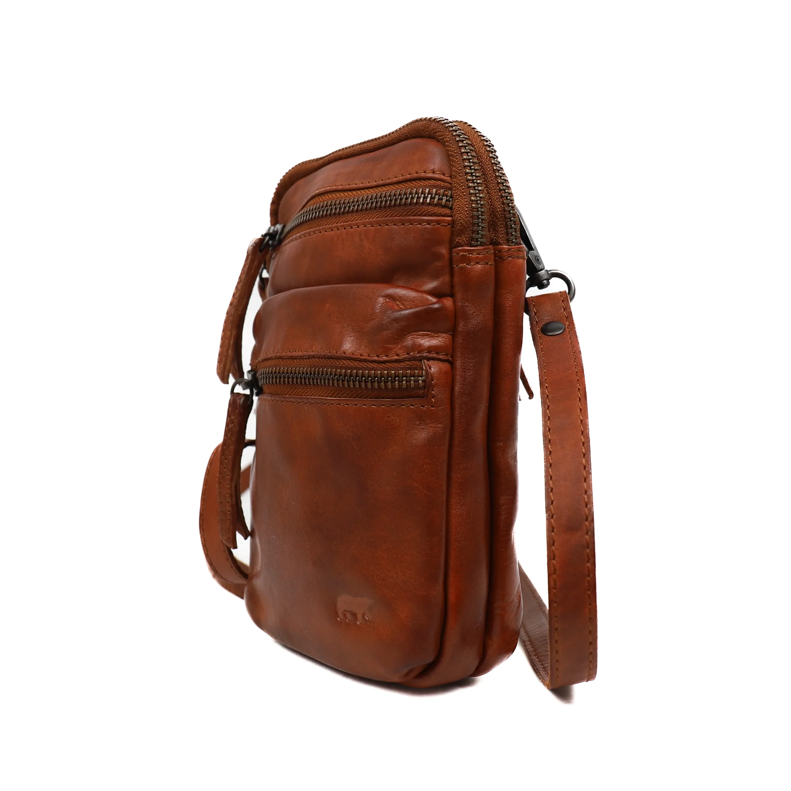 Bear Design Cow Lavato Schoudertas/ Telefoontasje Toni Cognac CL44338