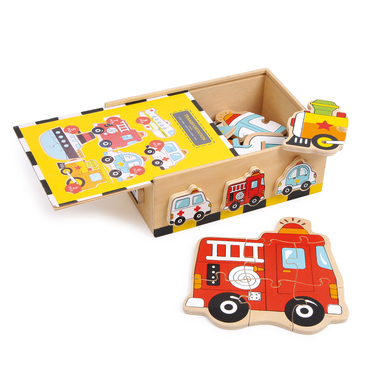 Small Foot-Puzzel-box Voertuigen