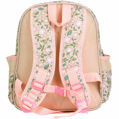 A little lovely company rugzak met koelvak - bloemen - pink - 32 cm