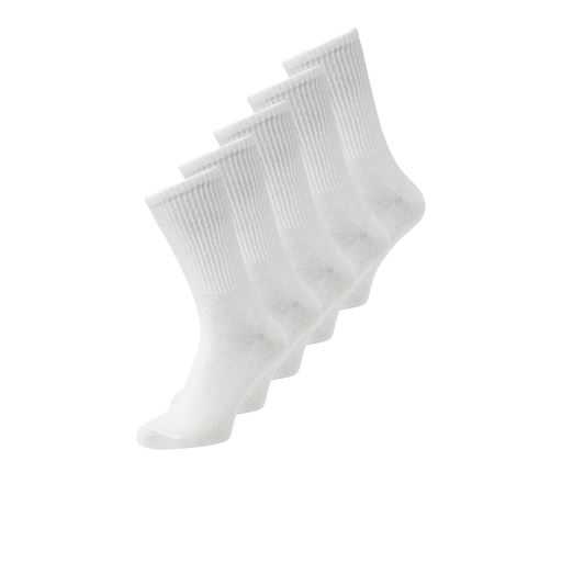Jack&Jones Basic Tennis 5-pak Strømper, White, One size