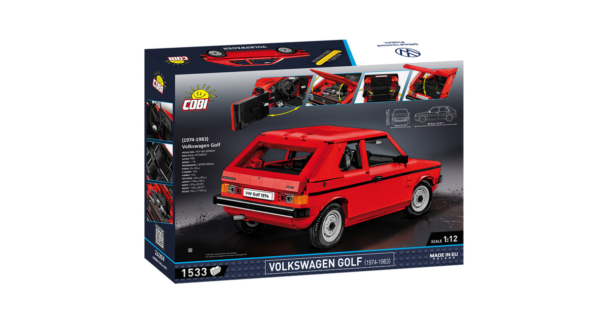 COBIVolkswagen Golf (1974-1983) Constructiespeelgoed  (Schaal 1:12)