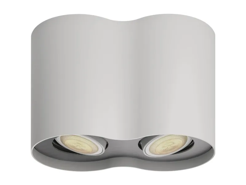 Philips Hue White ambiance Pillar - Spotlys - LED-lyspære x 2 - GU10 - total: 10 W (tilsvarende 100 W) - varmt til køligt hvidt lys - 2200-6500 K - hvid