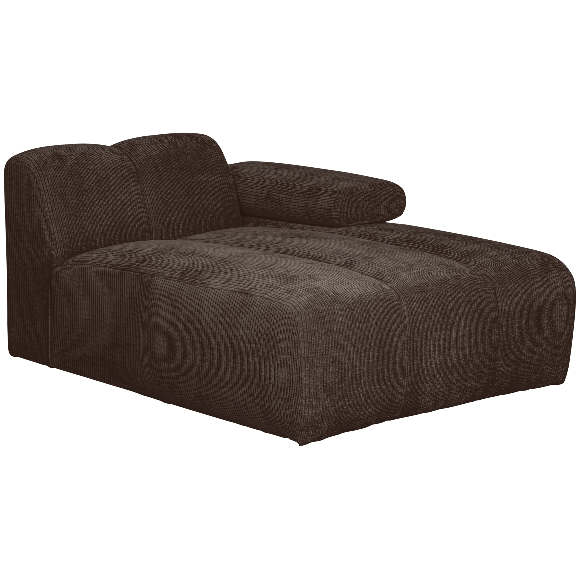 Chaise Longue Mojo Element Mojo Chaise Longue Element Rechts - Geweven Ribstof - Bruin