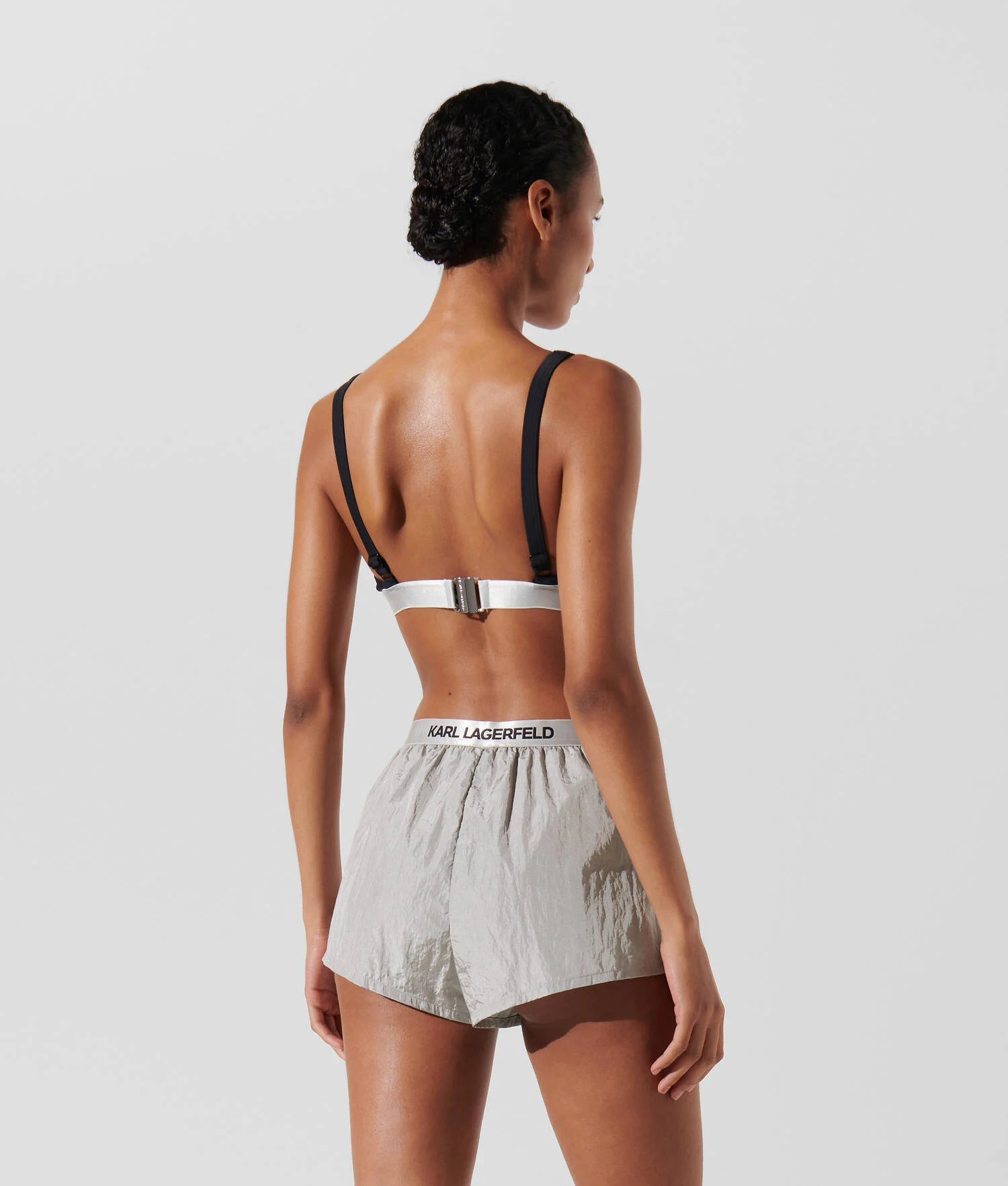 SHORT DE PLAGE TAILLE HAUTE AVEC LOGO KARL