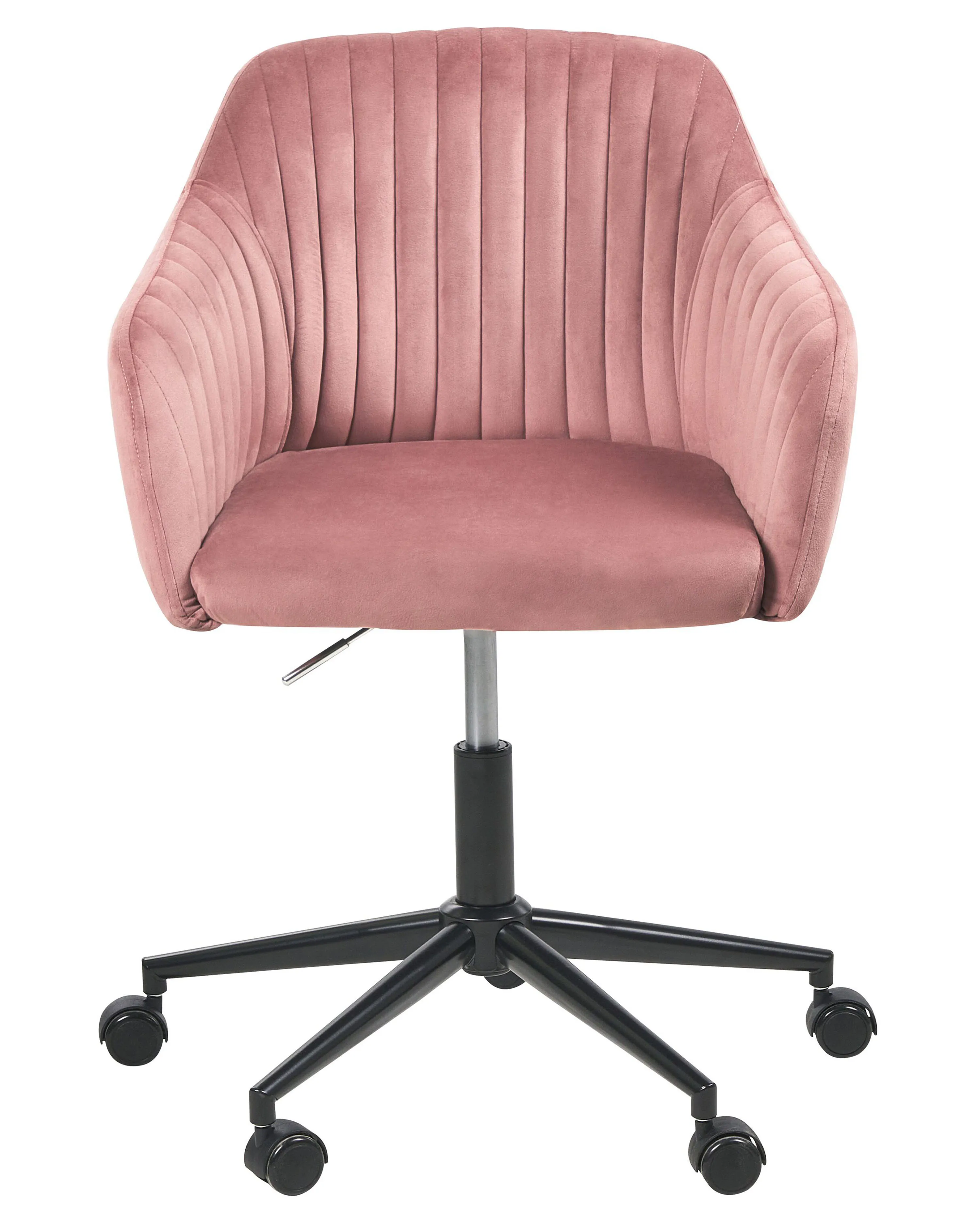 Bureaustoel VENICE Fluweel Roze