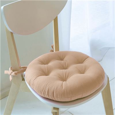 Galette de chaise capitonnée ronde - Lot de 2