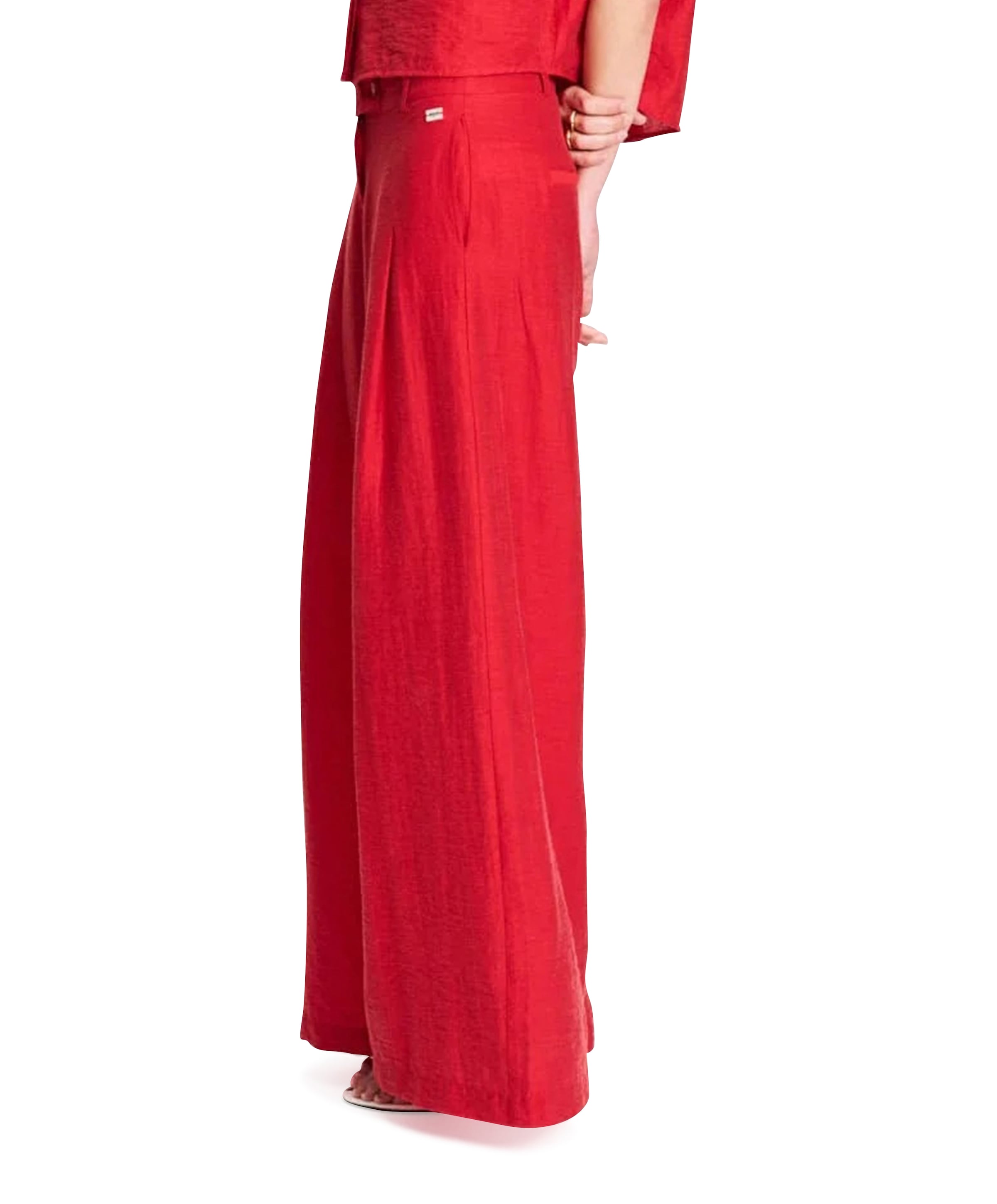 Pom Amsterdam Bloom dames broek rood
