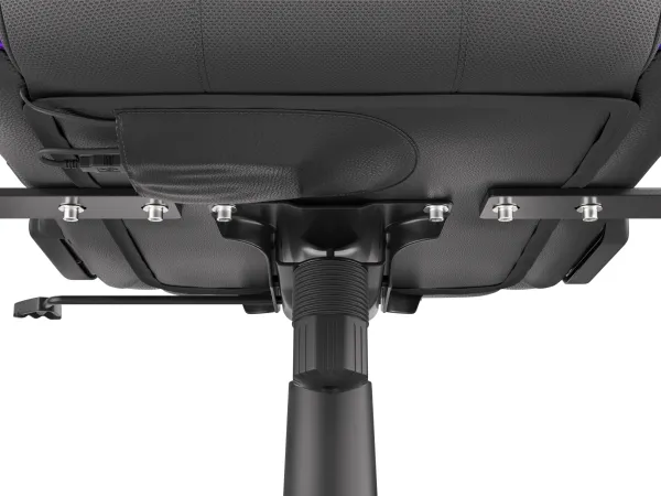 Genesis Trit 500 RGB - Stol - ergonomisk - lænestol - armstøtter - T-formet - vippe - drejeled - tekstil, PU syntetisk læder - sort